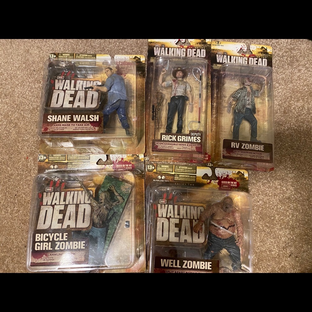 1st two series of the walking dead action figures